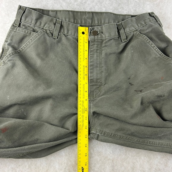 Carhartt B11 MOS Carpenter Pants Original Dungaree Fit Men 36x30 Green - Picture 13 of 15